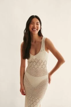Maxi Robe En Crochet -Lady Doux Soldes Magasin nakd crochet maxi dress 1018 008285 0301 03g
