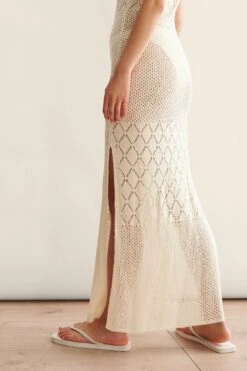 Maxi Robe En Crochet -Lady Doux Soldes Magasin nakd crochet maxi dress 1018 008285 0301 04g