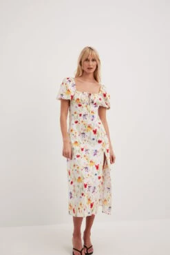 Robe Mi-longue En Coton à Armatures -Lady Doux Soldes Magasin nakd cups detail cotton midi dress 1014 001347 8822 2059 01c