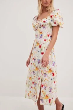 Robe Mi-longue En Coton à Armatures -Lady Doux Soldes Magasin nakd cups detail cotton midi dress 1014 001347 8822 2077