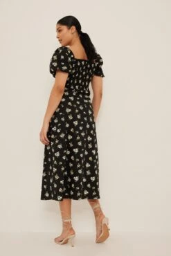 Robe Mi-longue En Coton à Armatures -Lady Doux Soldes Magasin nakd cups detail cotton midi dress 1014 001347 93652523