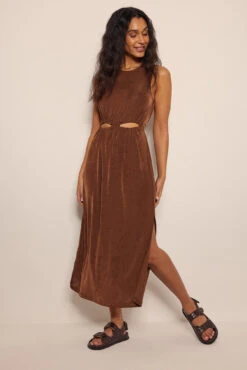 Mini Robe à Cordon -Lady Doux Soldes Magasin nakd cut out drawstring midi dress 1748 000018 0017 01c