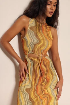 Mini Robe à Cordon -Lady Doux Soldes Magasin nakd cut out drawstring midi dress 1748 000018 9649 03