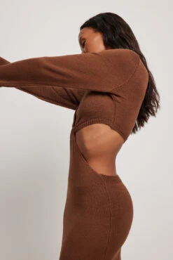 Robe Longue En Tricot à Découpes 6 Robe Longue En Tricot à Découpes -Lady Doux Soldes Magasin nakd cut out knitted maxi dress 1018 009194 0017 1494 copy