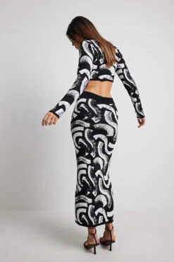 Robe Longue En Tricot à Découpes -Lady Doux Soldes Magasin nakd cut out knitted maxi dress 1018 009987 0041 11033