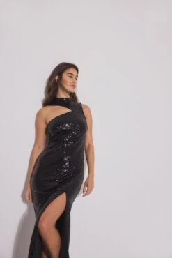 Robe Longue à Découpes Et Sequins -Lady Doux Soldes Magasin nakd cut out sequin maxi dress 1723 000072 0002 48019 1