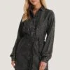 NA-KD Mini Robe Chemise Jean