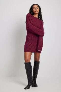 NA-KD Robe Courte En Maille à Détail Sur Les Manches 16 NA-KD Robe Courte En Maille à Détail Sur Les Manches -Lady Doux Soldes Magasin nakd detailed sleeve knitted mini dress 1100 006840 0448 24245 1