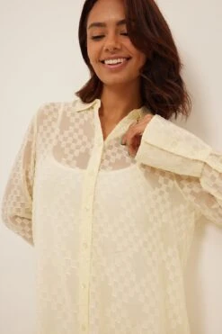 Robe Chemise Dobby Recyclée -Lady Doux Soldes Magasin nakd dobby shirt dress 1014 001336 0404 6411 1