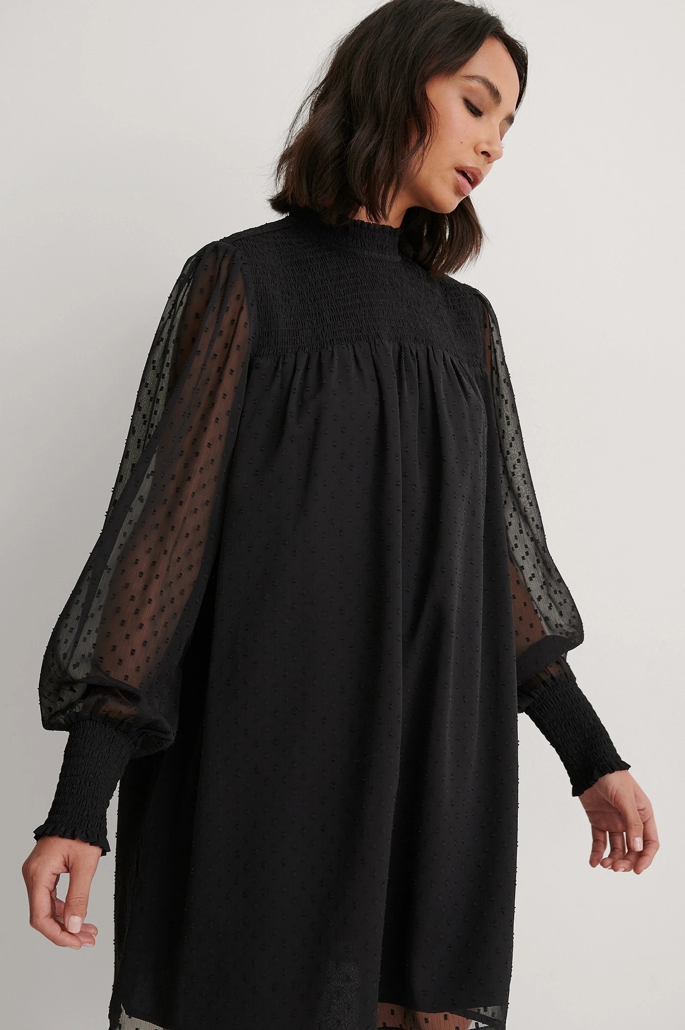 Robe Dobby À Smocks 5 Robe Dobby À Smocks – Image 5