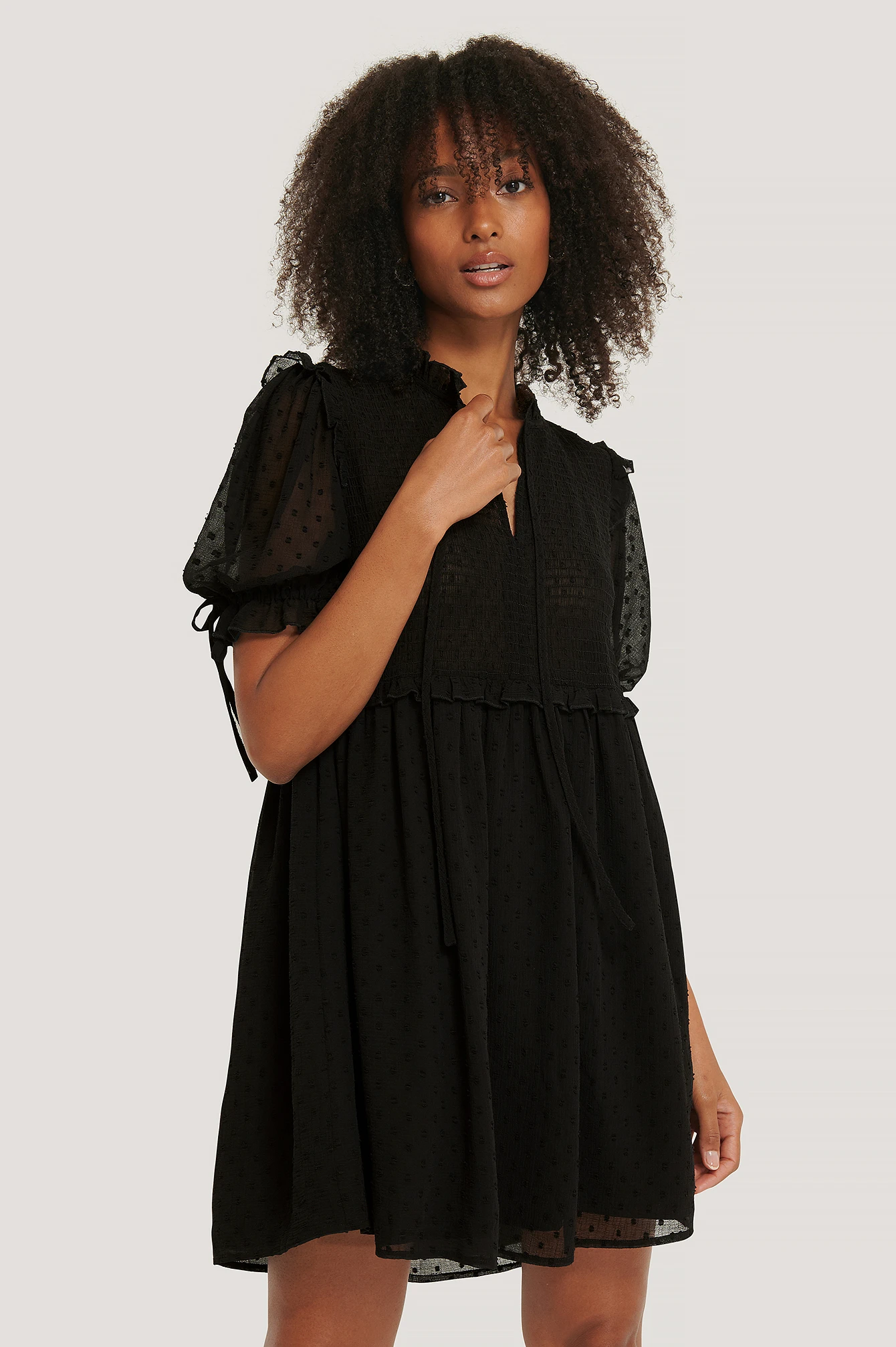 Robe Dobby À Smocks 1 Robe Dobby À Smocks