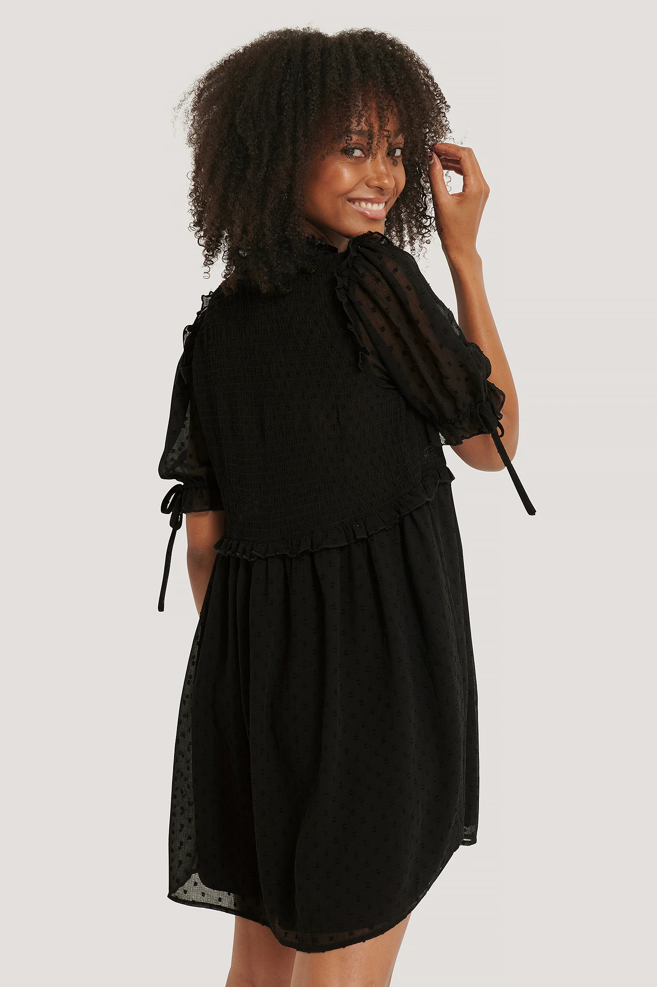 Robe Dobby À Smocks 2 Robe Dobby À Smocks – Image 2