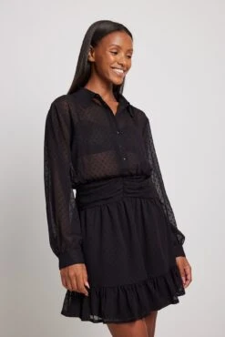 Robe Courte En Dobby à Taille Marquée -Lady Doux Soldes Magasin nakd dobby waist detail mini dress 1014 001459 0002 6510