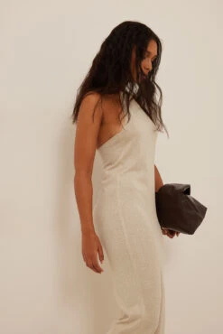 NA-KD Maxi Robe Tricotée -Lady Doux Soldes Magasin nakd fine knitted halterneck maxi dress 1100 006329 0005 2391