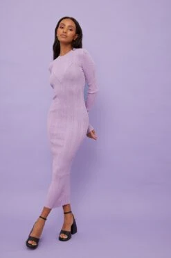 NA-KD Robe Mi-longue En Tricot à Fin à Dos Ouvert -Lady Doux Soldes Magasin nakd fine knitted open back midi dress 1100 005931 7940 3719