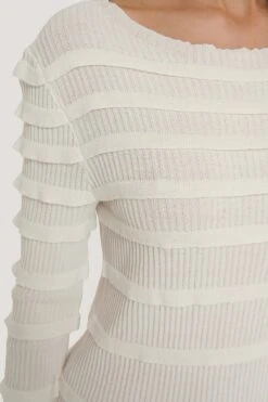 NA-KD Robe En Tricot À Volants -Lady Doux Soldes Magasin nakd flounce detail knitted dress 1100 003074 0001 05g