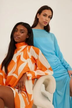 Robe Mousseline Recyclée -Lady Doux Soldes Magasin nakd flowy chiffon mini dress 1018 008890 4319 4