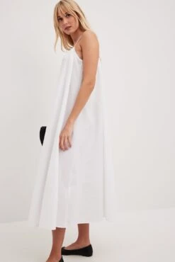 Robe Mi-longue Fluide En Coton -Lady Doux Soldes Magasin nakd flowy cotton midi dress 1014 001557 0001 2693