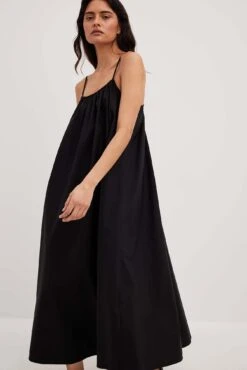 Robe Mi-longue Fluide En Coton -Lady Doux Soldes Magasin nakd flowy cotton midi dress 1014 001557 0002 11289