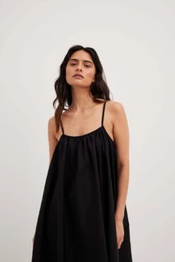 Robe Mi-longue Fluide En Coton -Lady Doux Soldes Magasin nakd flowy cotton midi dress 1014 001557 0002 11334