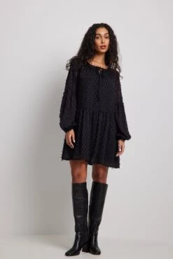Robe Courte Texturée Duveteuse -Lady Doux Soldes Magasin nakd fuzzy textured mini dress 1014 001487 0002 0747
