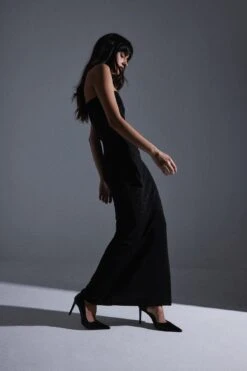 Robe Tube Longue Pailletée En Maille -Lady Doux Soldes Magasin nakd glitter knitted maxi tube dress 1100 006912 0002 2 edit 2