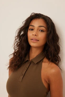 Robe Polo -Lady Doux Soldes Magasin nakd halterneck polo dress 1759 000008 0017 49309