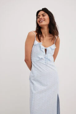 Maxi Robe à Fente Haute -Lady Doux Soldes Magasin nakd high slit maxi dress 1804 000015 0047 9423