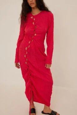 Robe Longue à Détails Trous -Lady Doux Soldes Magasin nakd hole details maxi dress 1018 008987 0004 0280