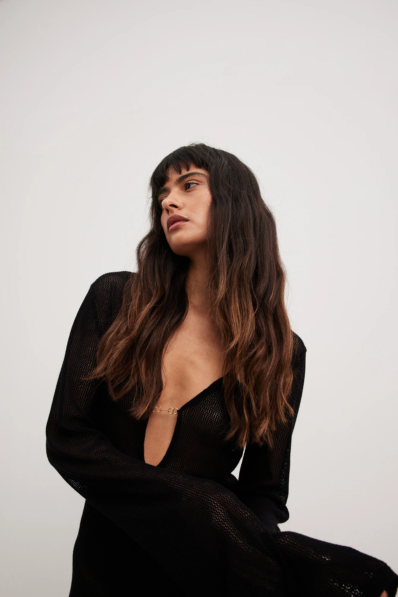 NA-KD Robe Longue En Maille Ajourée 4 NA-KD Robe Longue En Maille Ajourée – Image 4