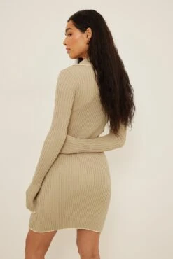 Robe Mini En Tricot à Col -Lady Doux Soldes Magasin nakd knitted collar mini dress 1750 000000 0301 2834 2