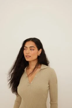 Robe Mini En Tricot à Col -Lady Doux Soldes Magasin nakd knitted collar mini dress 1750 000000 0301 2845 3