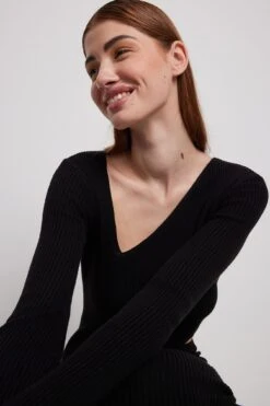 Robe Longue En Tricot à Découpes -Lady Doux Soldes Magasin nakd knitted cut out detail maxi dress 1018 008979 0002 40110 1