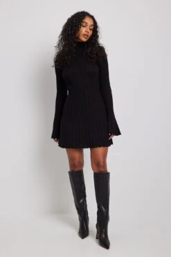 Robe Courte Volantée En Maille -Lady Doux Soldes Magasin nakd knitted flounce mini dress 1711 000080 0002 24848