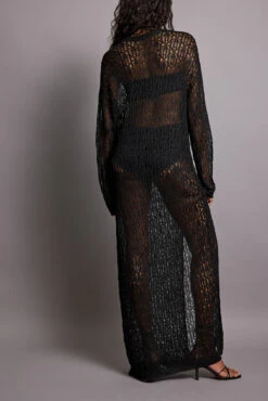 NA-KD Robe Longue En Maille à Fente Haute -Lady Doux Soldes Magasin nakd knitted high slit maxi dress 1100 006393 0002 8105