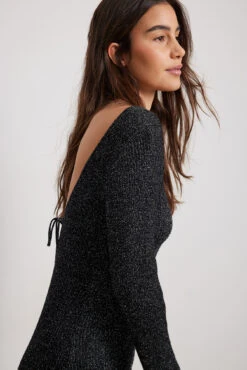 Robe Nouée En Maille Lurex 8 Robe Nouée En Maille Lurex -Lady Doux Soldes Magasin nakd knitted lurex tie detail dress 1018 010099 0002 3570