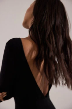 Robe Mi-longue En Maille à Dos Ouvert -Lady Doux Soldes Magasin nakd knitted open back midi dress 1648 000181 0002 55285