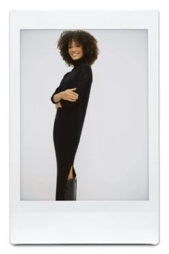 NA-KD Robe Longue Fendue En Tricot à Col Montant -Lady Doux Soldes Magasin nakd long high neck knitted slit 1100 005371 0002 01c 1