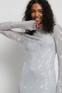 Robe Courte à Manches Longues -Lady Doux Soldes Magasin nakd long sleeve mini dress 1736 000369 0014 9900 2