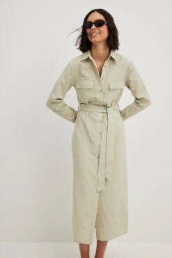 Robe Chemise à Manches Longues