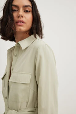 Robe Chemise à Manches Longues -Lady Doux Soldes Magasin nakd long sleeve shirt dress 1594 000778 6006 1752