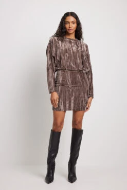 Robe Courte Ample En Velours -Lady Doux Soldes Magasin nakd loose velvet mini dress 1017 002018 0017 41609