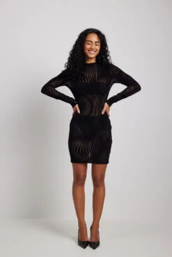 Robe Courte En Tulle Et Velours -Lady Doux Soldes Magasin nakd mesh velvet mini dress 1017 002179 0002 3174