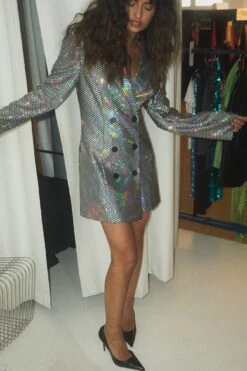 Robe Blazer Métallisée