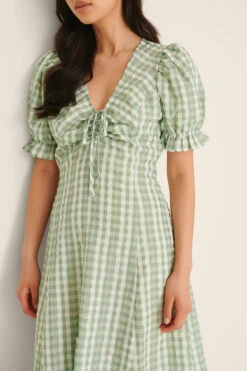 Robe Midi À Carreaux Avec Cordon -Lady Doux Soldes Magasin nakd midi check drawstring dress 1014 001233 0010 03g