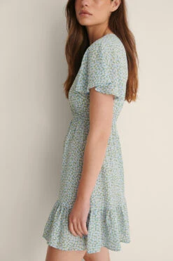 NA-KD Robe Mini Boutonnée À Motifs -Lady Doux Soldes Magasin nakd mini printed buttoned dress 1100 004550 0003 05g