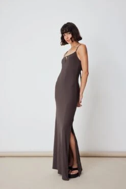 Robe En Jersey à Encolure Ornementée -Lady Doux Soldes Magasin nakd neckdrop detail jersey dress 1760 000042 0017 4067