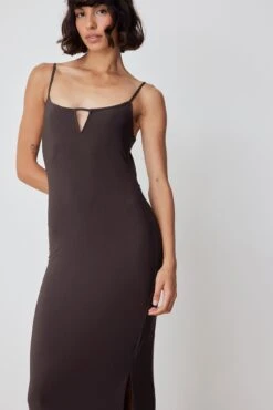 Robe En Jersey à Encolure Ornementée -Lady Doux Soldes Magasin nakd neckdrop detail jersey dress 1760 000042 0017 4083