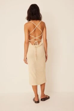 Robe Midi Tricotée Avec Dos Ouvert -Lady Doux Soldes Magasin nakd open knit maxi dress 1773 000013 0005 0084