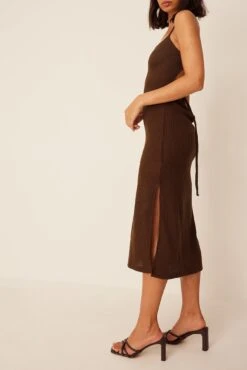 Robe Midi Tricotée Avec Dos Ouvert -Lady Doux Soldes Magasin nakd open knit maxi dress 1773 000013 0017 0064